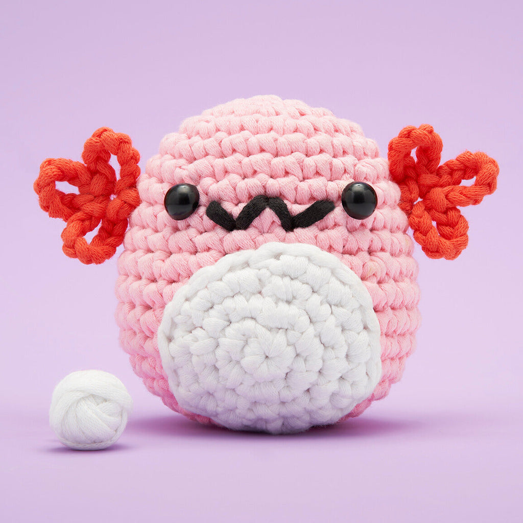 Strawberry the Axolotl Crochet Kit - Make Something Fun
