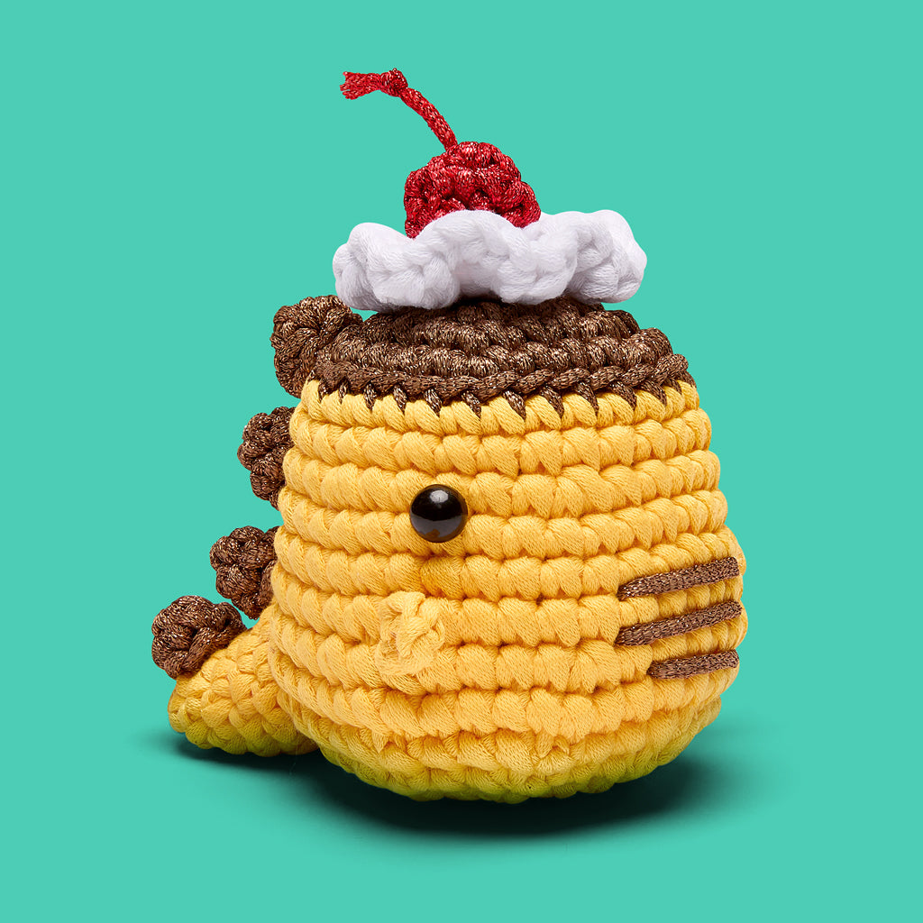 Fred The Dino: Sweetie Edition Crochet Kit - Beginner Crafts Daily