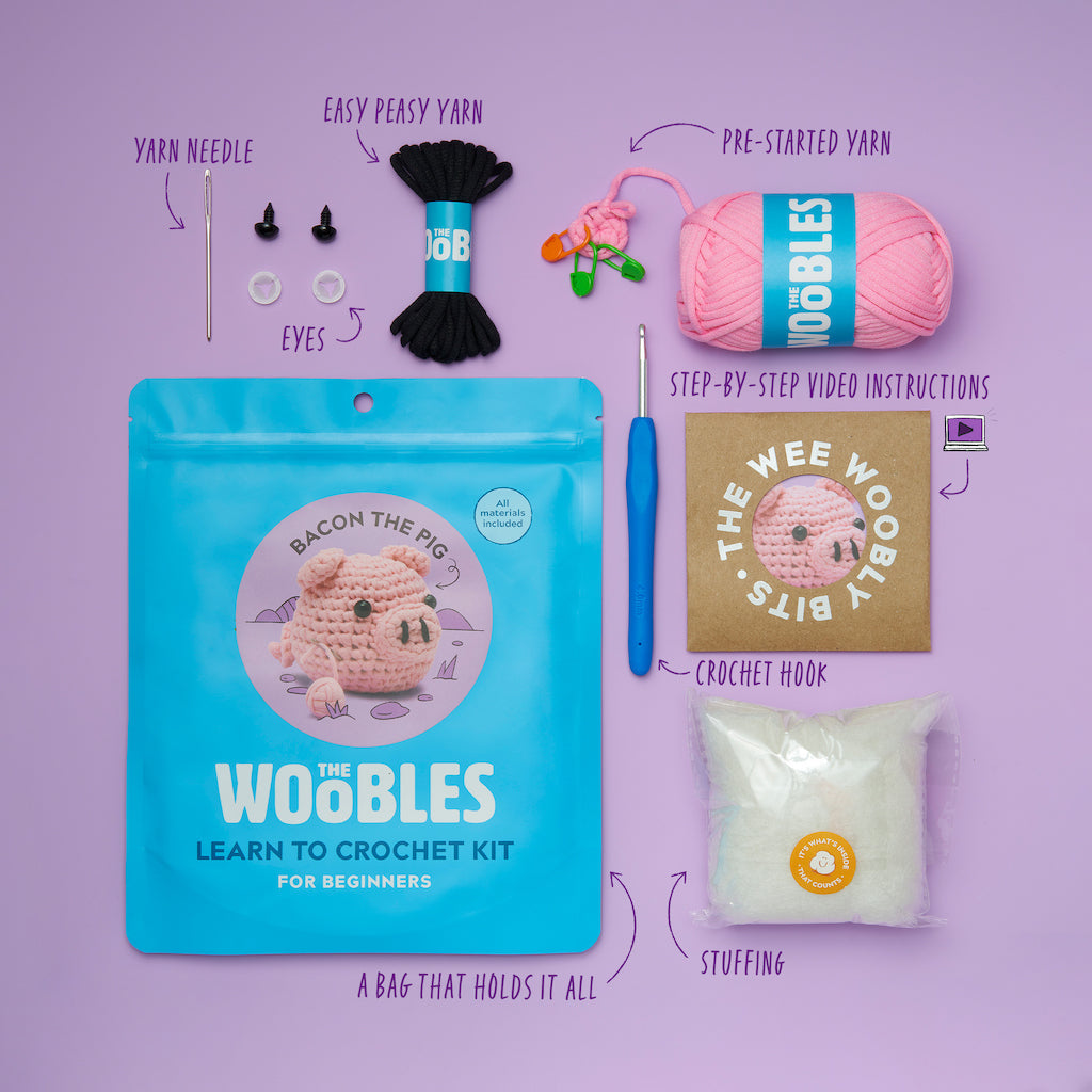 Bacon the Pig Crochet Kit - Cute Crochet Projects