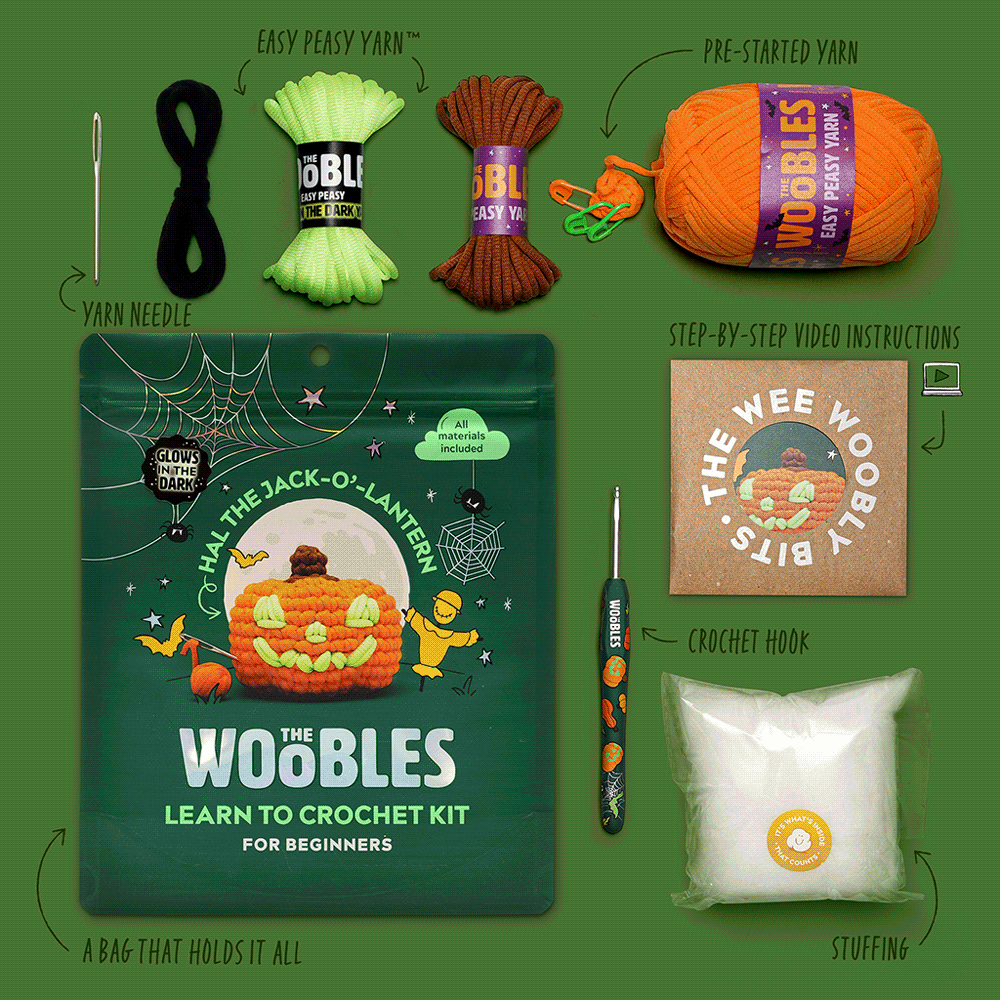 Hal the Jack-o'-lantern Crochet Kit - Simple Stitch Joy