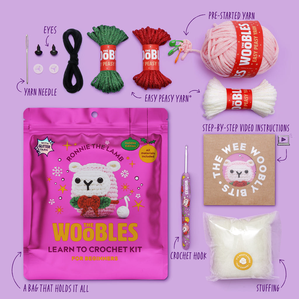 Ronnie the Lamb Crochet Kit - Pick a DIY Moment