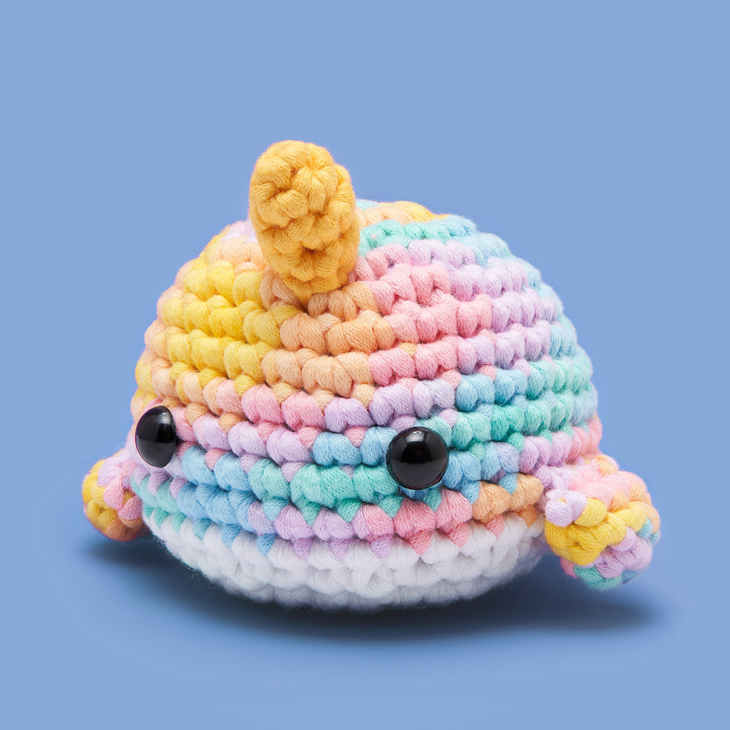Bjørn the Narwhal Pastel Crochet Kit - Easy Crochet Kits