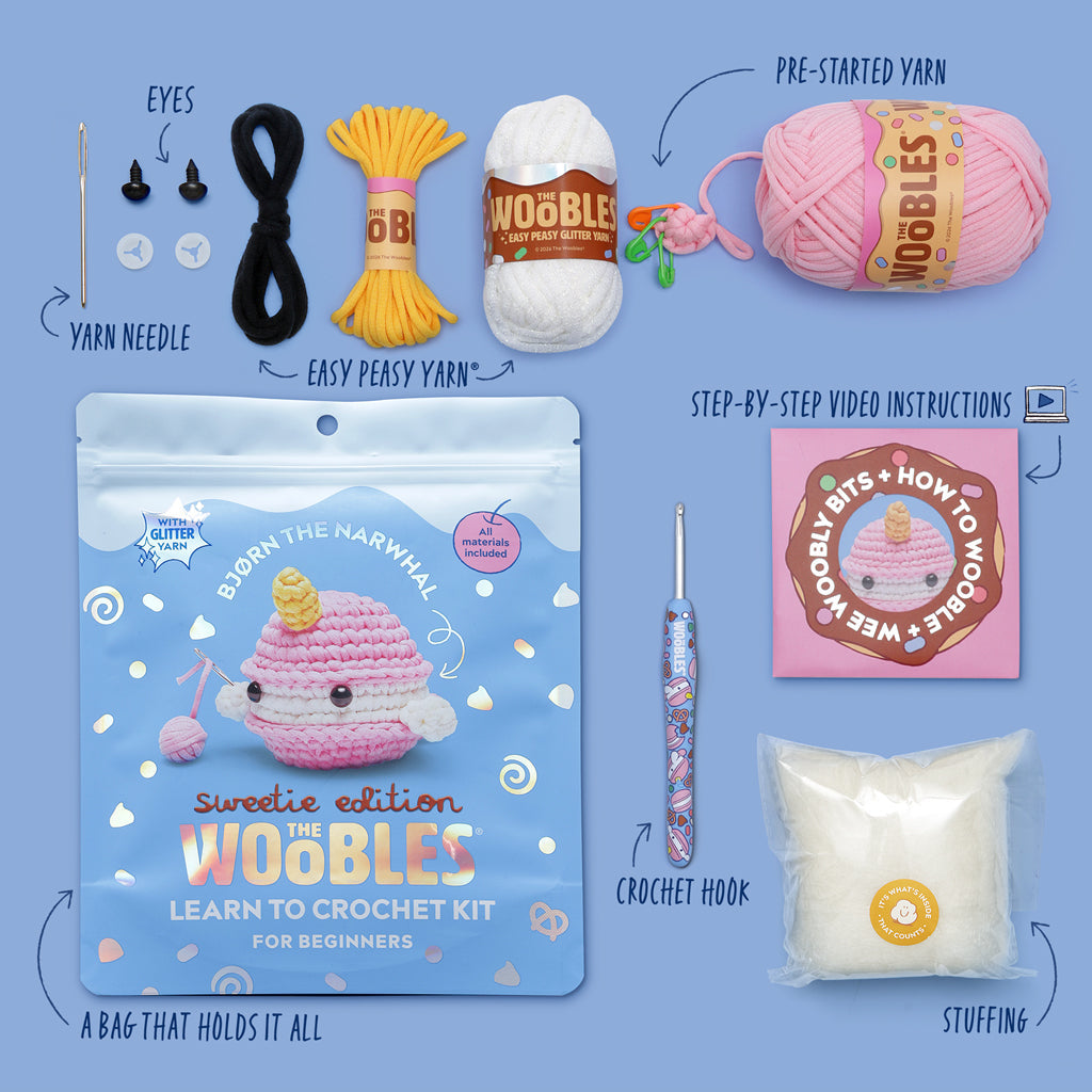 Bjørn the Narwhal: Sweetie Edition Crochet Kit - A Project That Smiles
