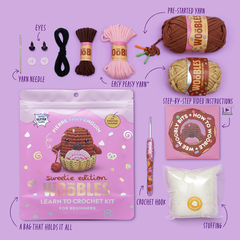 Pierre the Penguin: Sweetie Edition Crochet Kit - A Gift That Creates