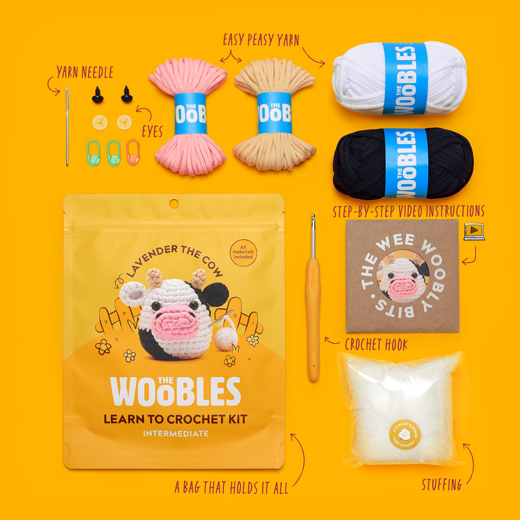 Lavender the Cow Crochet Kit - Creativity Included
