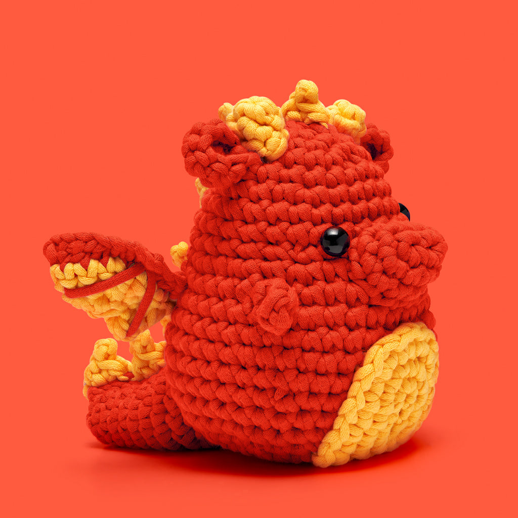 Kaida the Dragon Red Crochet Kit - Easy Step Crochet