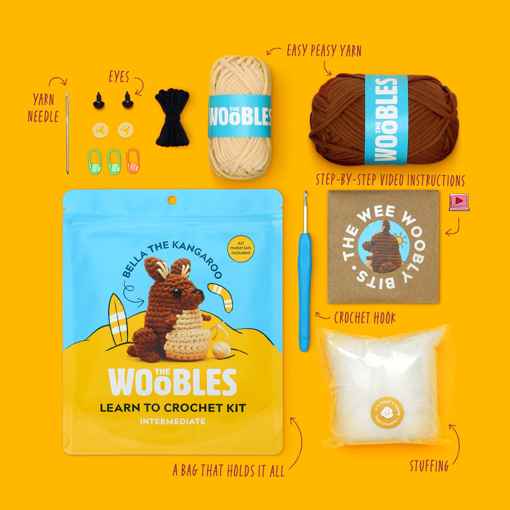 Bella the Kangaroo Crochet Kit - The Woobles Way
