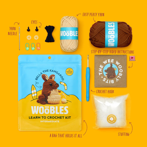 Bella the Kangaroo Crochet Kit - The Woobles Way