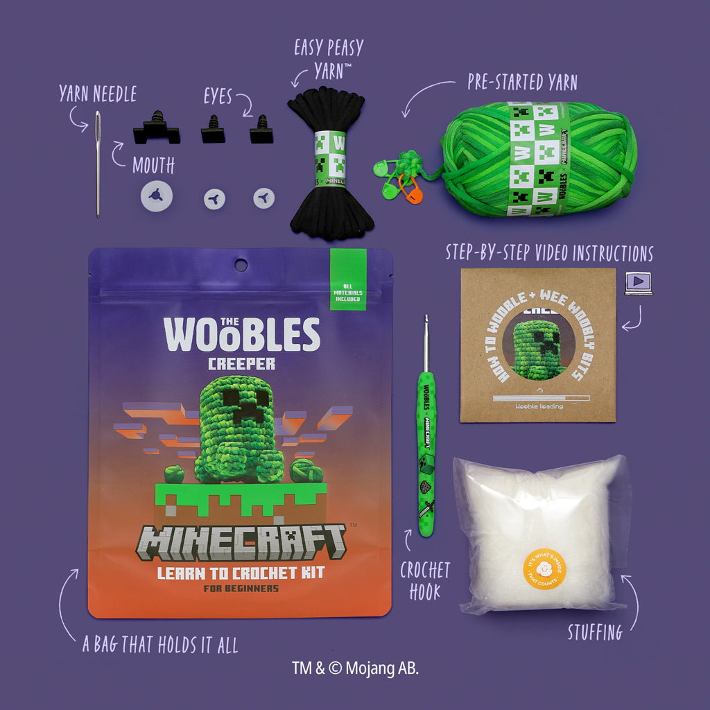 Minecraft Creeper Crochet Kit - Create Big