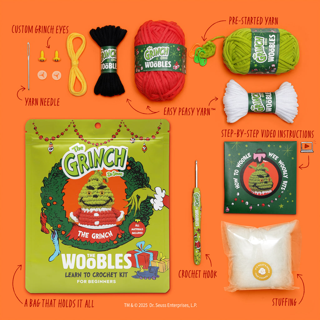 The Grinch Crochet Kit - The Cute Crochet Kit