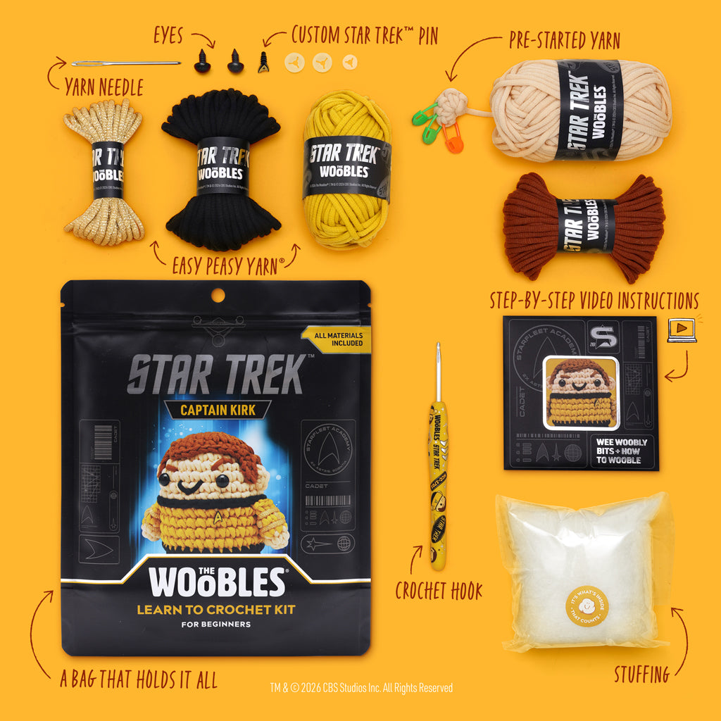 Captain Kirk Crochet Kit - Beginner Crochet Fun