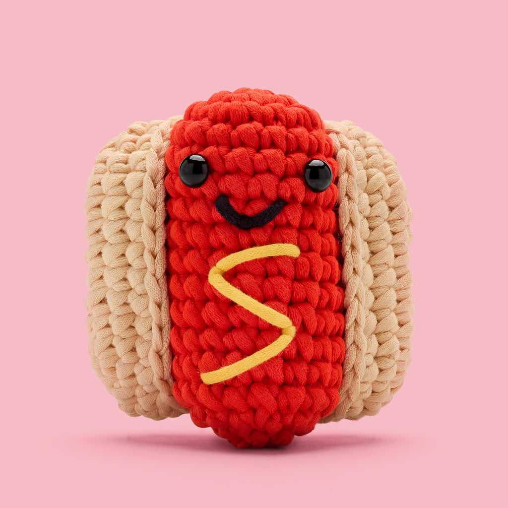 Frank the Hot Dog Crochet Kit - A Wooble That Wows