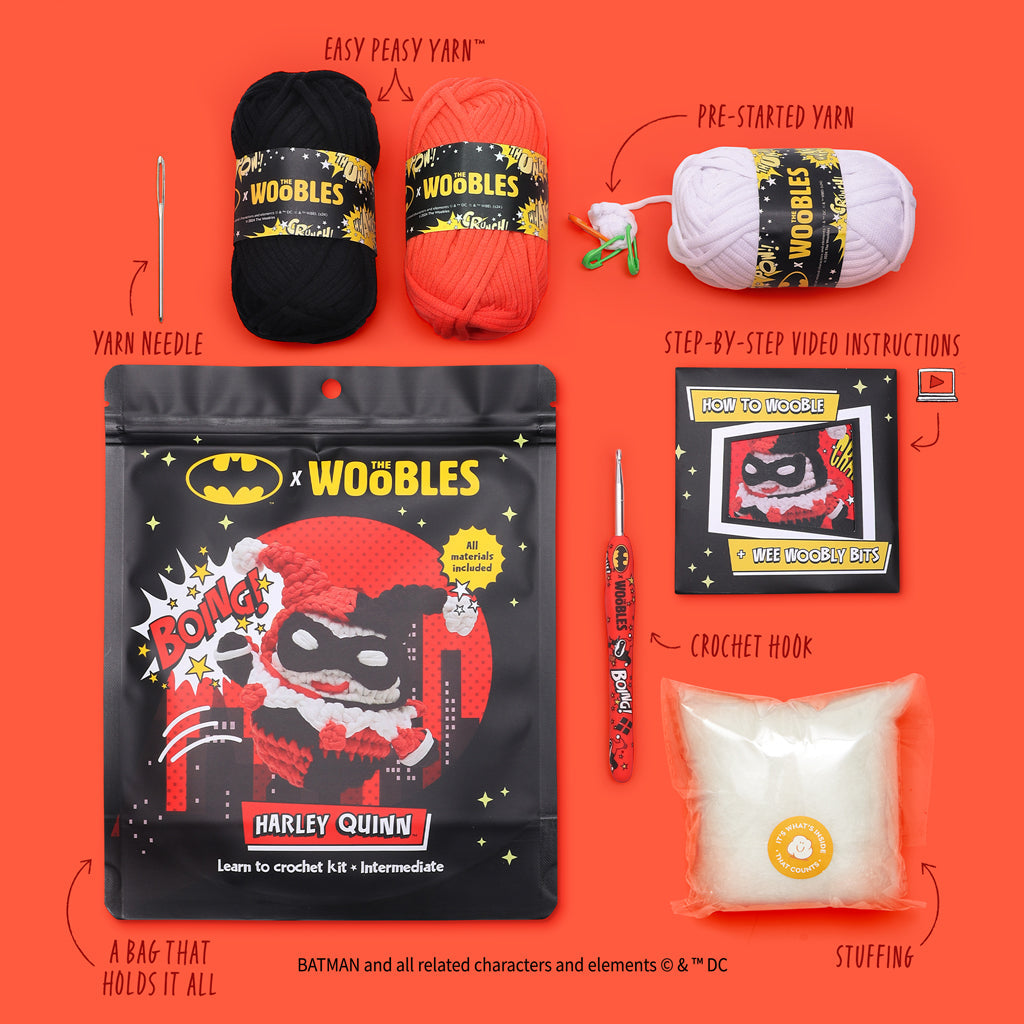 Harley Quinn™ Crochet Kit - Creative Craft Time