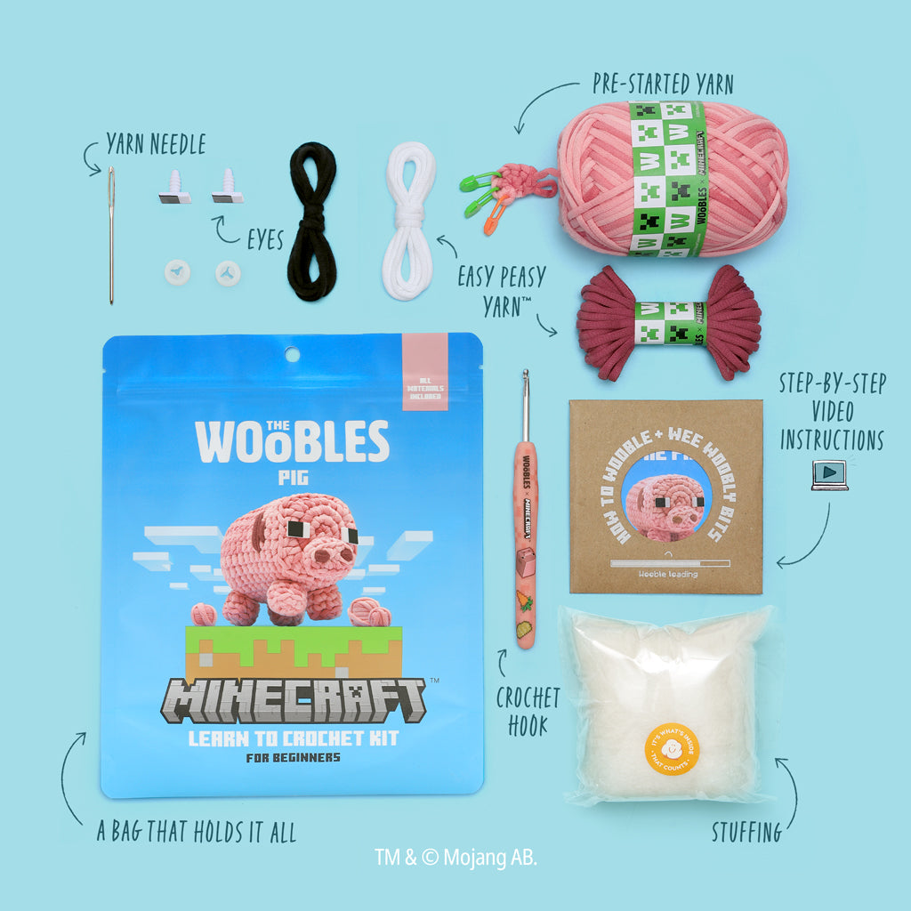 Minecraft Pig Saddle Up Bundle - Yarn. Hook. Fun.