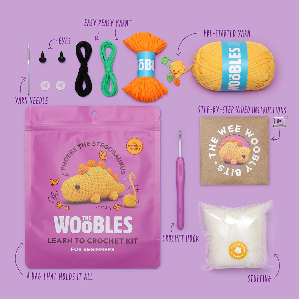 Phoebe the Stegosaurus Crochet Kit - Creative Craft Fun