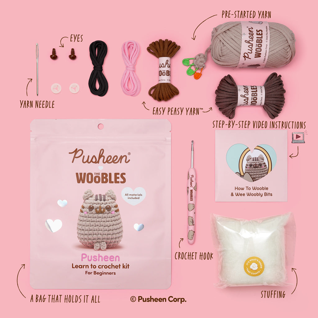 Pusheen Crochet Kit - Woobles Crafts Daily