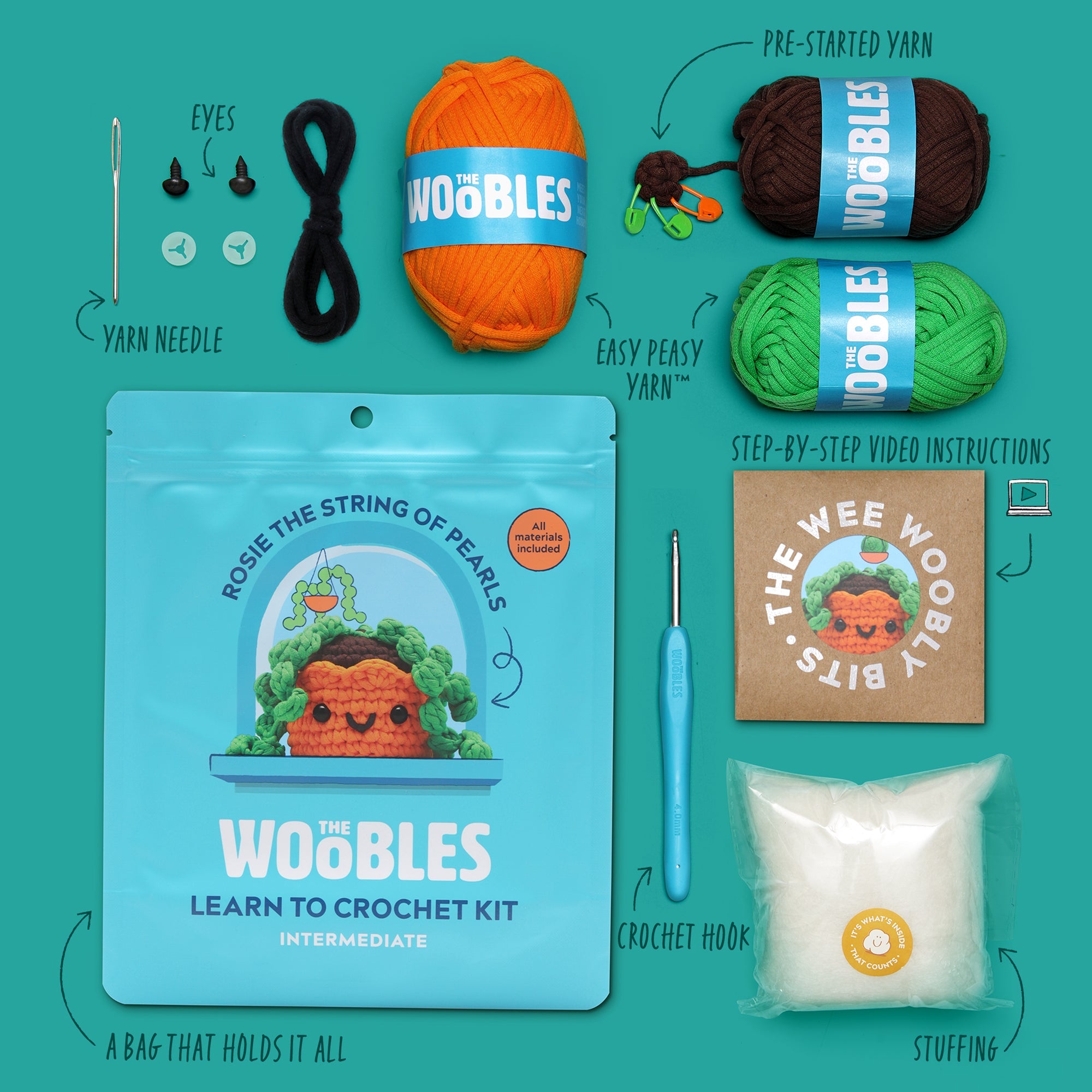 Rosie the String of Pearls Crochet Kit - Little Kit Big Fun