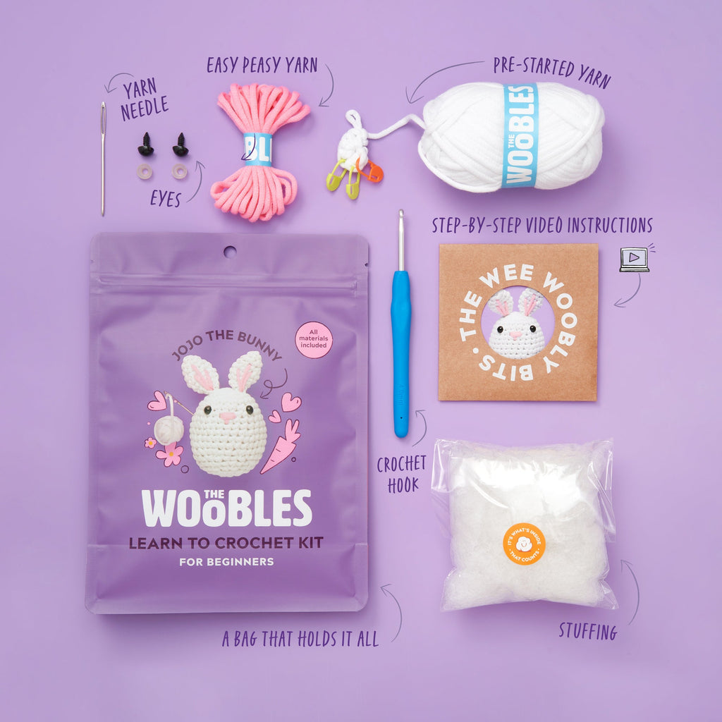 Jojo the Bunny Crochet Kit - Woobles Kit Favorite