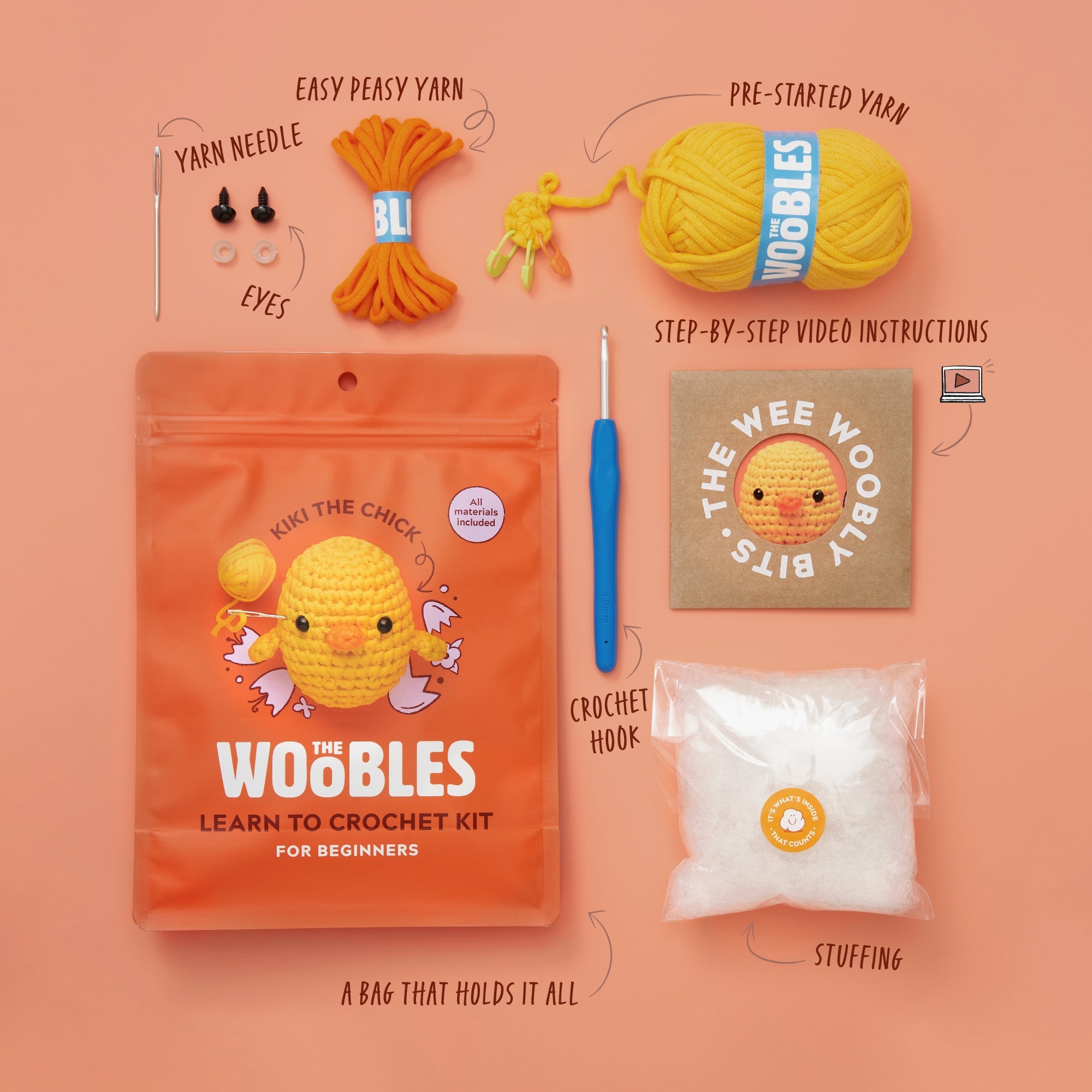 Kiki the Chick Crochet Kit - DIY Crochet Fun