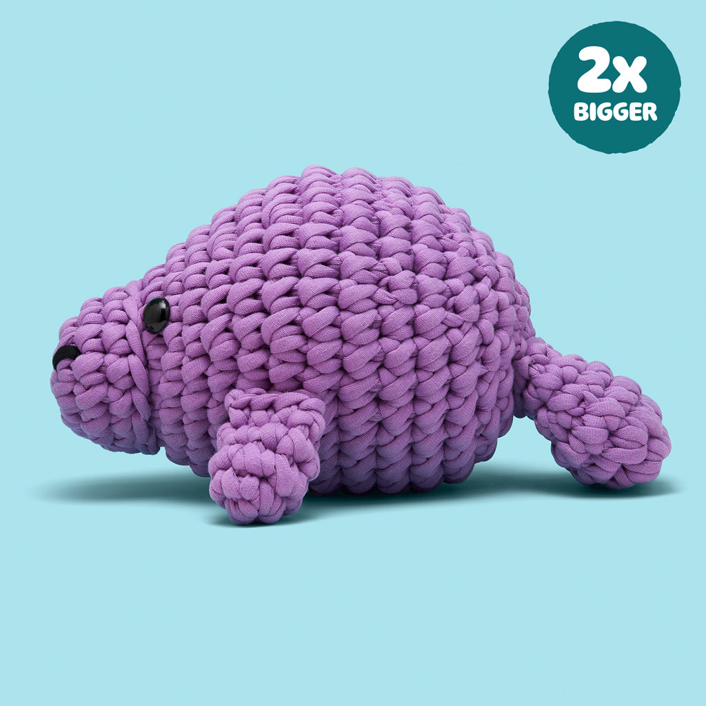 Phyllis the Manatee Extra Squeezy Crochet Kit - Cute Crafts Daily